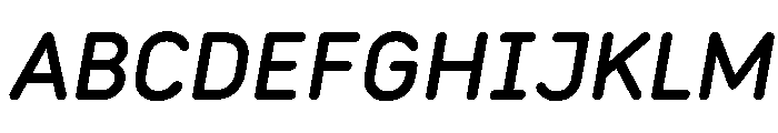 Rouna MediumItalic Font UPPERCASE