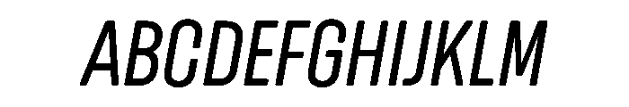 RoundCondensed LightItalic Font UPPERCASE