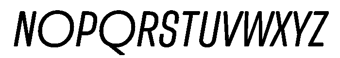 RoundCondensed LightItalic Font UPPERCASE