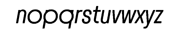 RoundCondensed LightItalic Font LOWERCASE