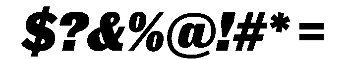 Royal Gothic Black Italic Font OTHER CHARS