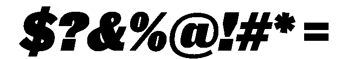 Royal Gothic Fat Italic Font OTHER CHARS