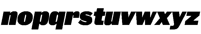 Royal Gothic Fat Italic Font LOWERCASE