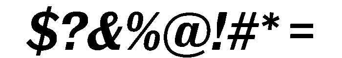Royal Gothic Medium Italic Font OTHER CHARS