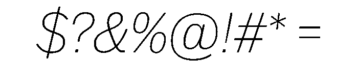 Royal Gothic Thin Italic Font OTHER CHARS