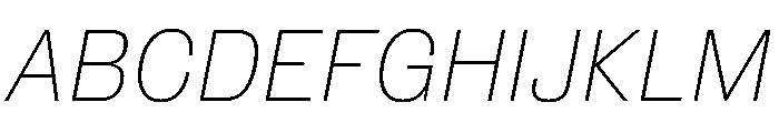 Royal Gothic Thin Italic Font UPPERCASE