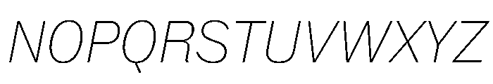 Royal Gothic Thin Italic Font UPPERCASE