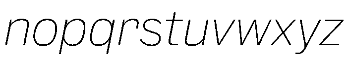 Royal Gothic Thin Italic Font LOWERCASE