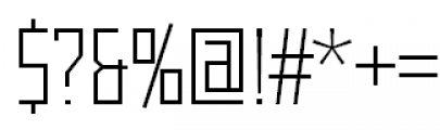 Rodchenko Condensed Light Font OTHER CHARS