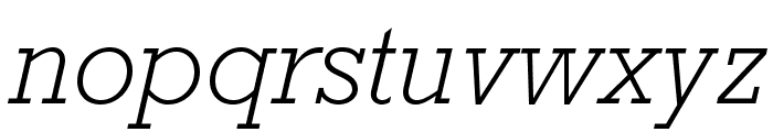 RockwellStd-LightItalic Font LOWERCASE