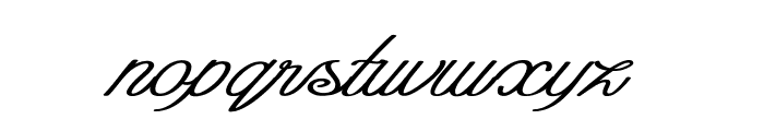 Romantico-BoldItalic Font LOWERCASE