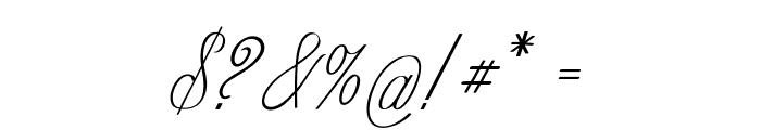 Romantico-CondensedItalic Font OTHER CHARS