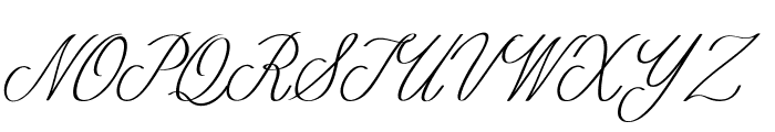 Romantico-CondensedItalic Font UPPERCASE