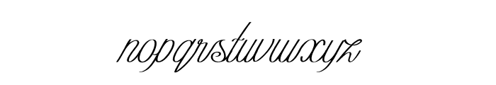 Romantico-CondensedItalic Font LOWERCASE