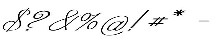 Romantico-ExpandedItalic Font OTHER CHARS