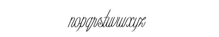 Romantico-ExtracondensedItalic Font LOWERCASE