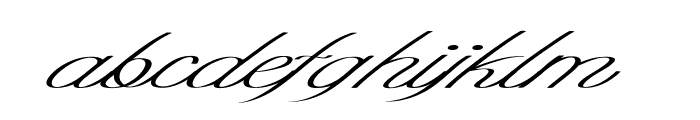 Romantico-ExtraexpandedItalic Font LOWERCASE