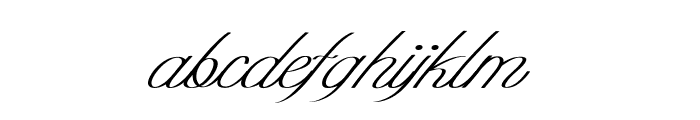 Romantico-Italic Font LOWERCASE