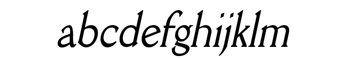 Rory Condensed Italic Font LOWERCASE