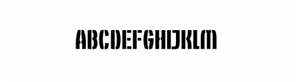 RoketU Complete Stencil Bold Font UPPERCASE