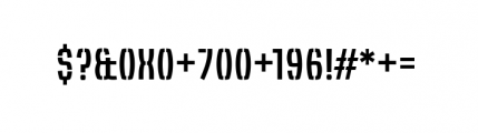 RoketU Complete Stencil Regular Font OTHER CHARS