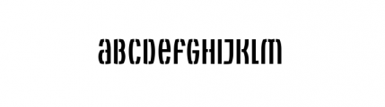 RoketU Complete Stencil Regular Font LOWERCASE