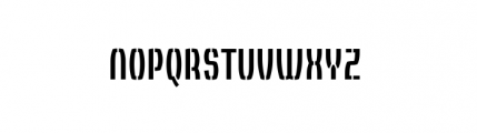 RoketU Complete Stencil Regular Font LOWERCASE