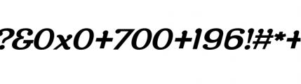 Roppongi Oblique Font OTHER CHARS