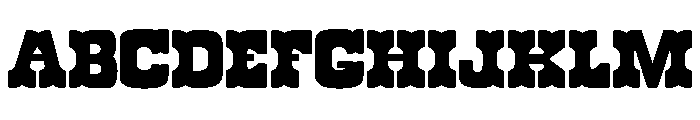 Roadway Tuscan Regular Font UPPERCASE