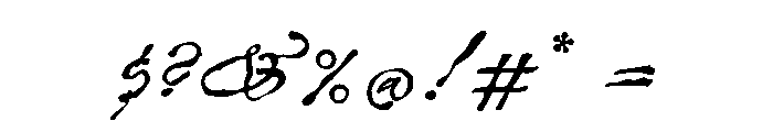 Roanoke Script Regular Font OTHER CHARS