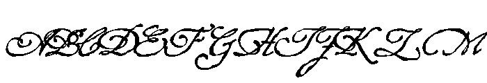 Roanoke Script Regular Font UPPERCASE