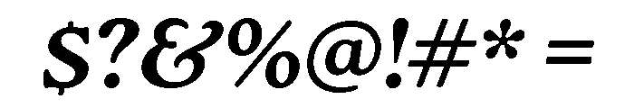 Roca Bold Italic Font OTHER CHARS