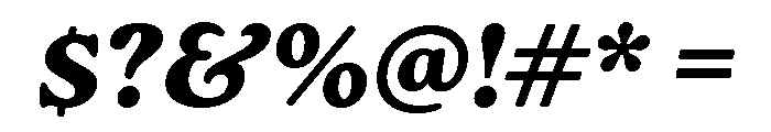 Roca Heavy Italic Font OTHER CHARS