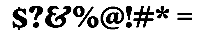Roca Heavy Font OTHER CHARS