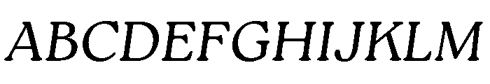 Roca Light Italic Font UPPERCASE