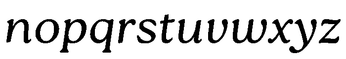 Roca Light Italic Font LOWERCASE