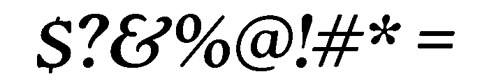 Roca Regular Italic Font OTHER CHARS