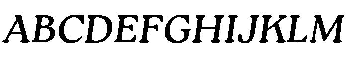 Roca Regular Italic Font UPPERCASE