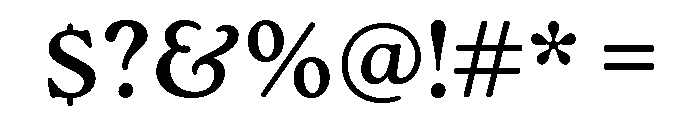 Roca Regular Font OTHER CHARS