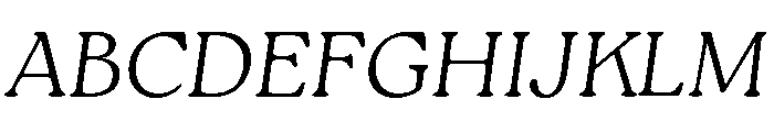 Roca Thin Italic Font UPPERCASE