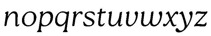 Roca Thin Italic Font LOWERCASE