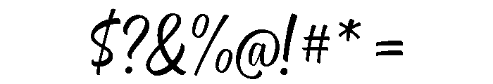 Rockeby Brush Clean Font OTHER CHARS