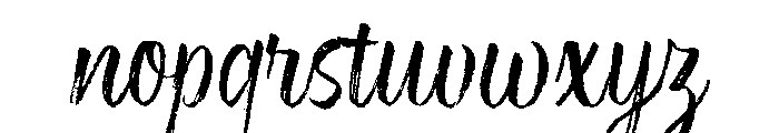 Rockeby Brush Dry Font LOWERCASE