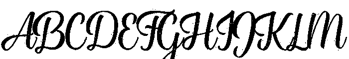 Rockeby Brush Rough Font UPPERCASE