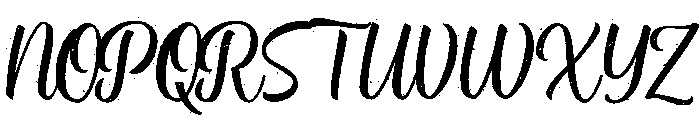 Rockeby Brush Rough Font UPPERCASE