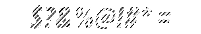 Rockeby Hatched Italic Font OTHER CHARS