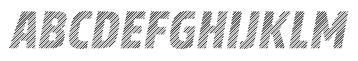 Rockeby Hatched Italic Font UPPERCASE