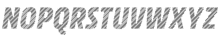 Rockeby Hatched Italic Font UPPERCASE