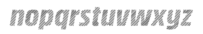 Rockeby Hatched Italic Font LOWERCASE