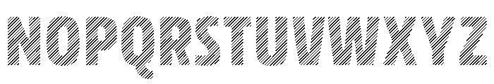 Rockeby Hatched Font UPPERCASE